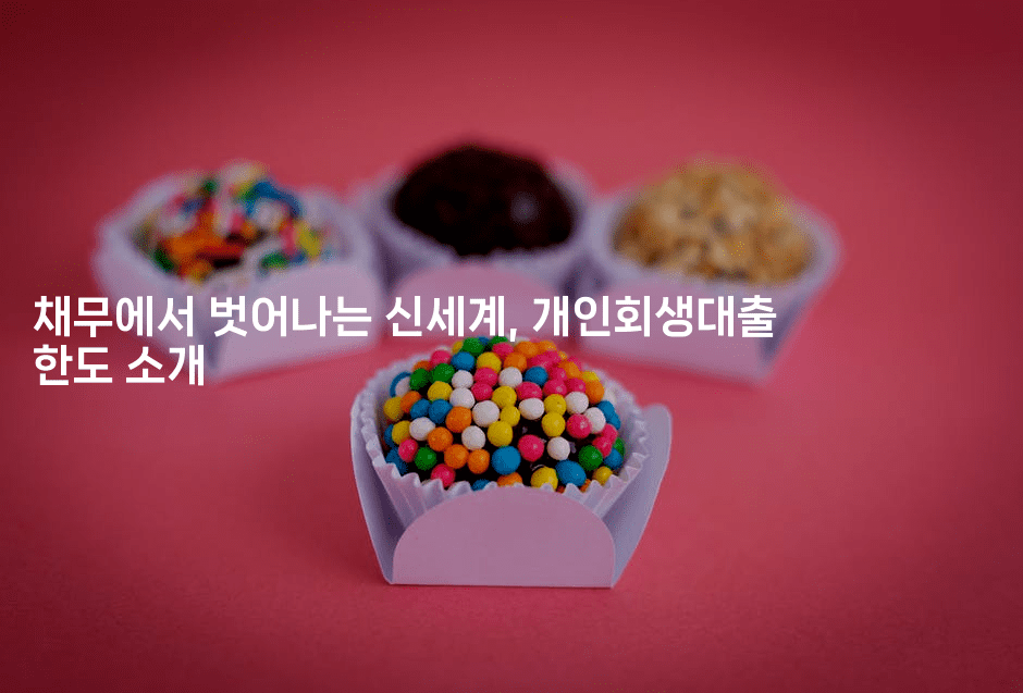 채무에서 벗어나는 신세계, 개인회생대출 한도 소개-맛닥