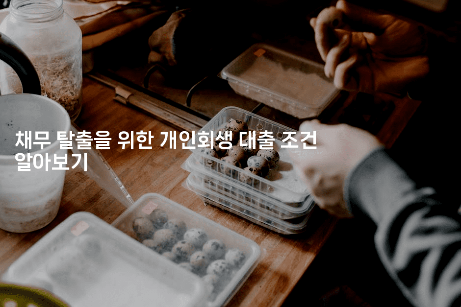 채무 탈출을 위한 개인회생 대출 조건 알아보기-맛닥