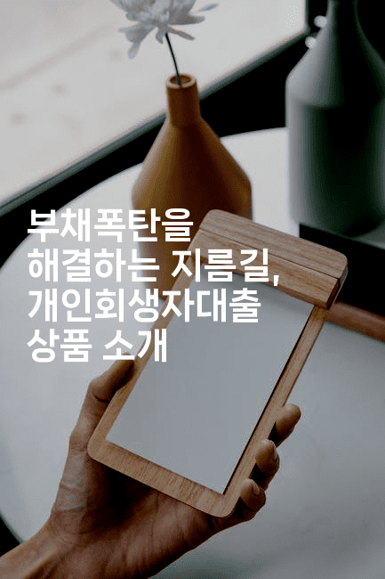 부채폭탄을 해결하는 지름길, 개인회생자대출 상품 소개