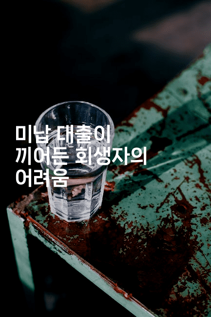 미납 대출이 끼어든 회생자의 어려움-맛닥